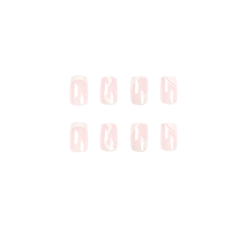 Wholesale Plastic White Wavy French Nail Patches